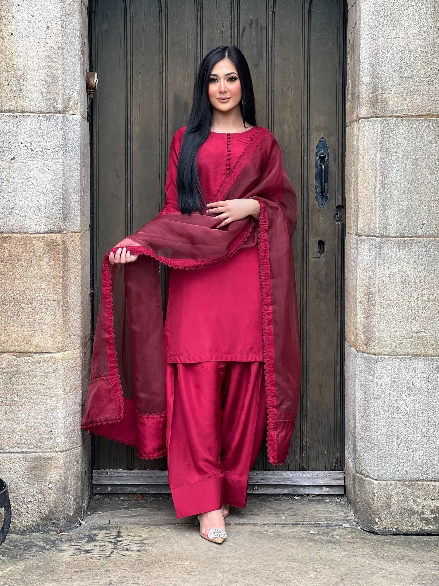 MAROON 3PC FARSHI - PRE ORDER 3 WEEKS DELIVERY