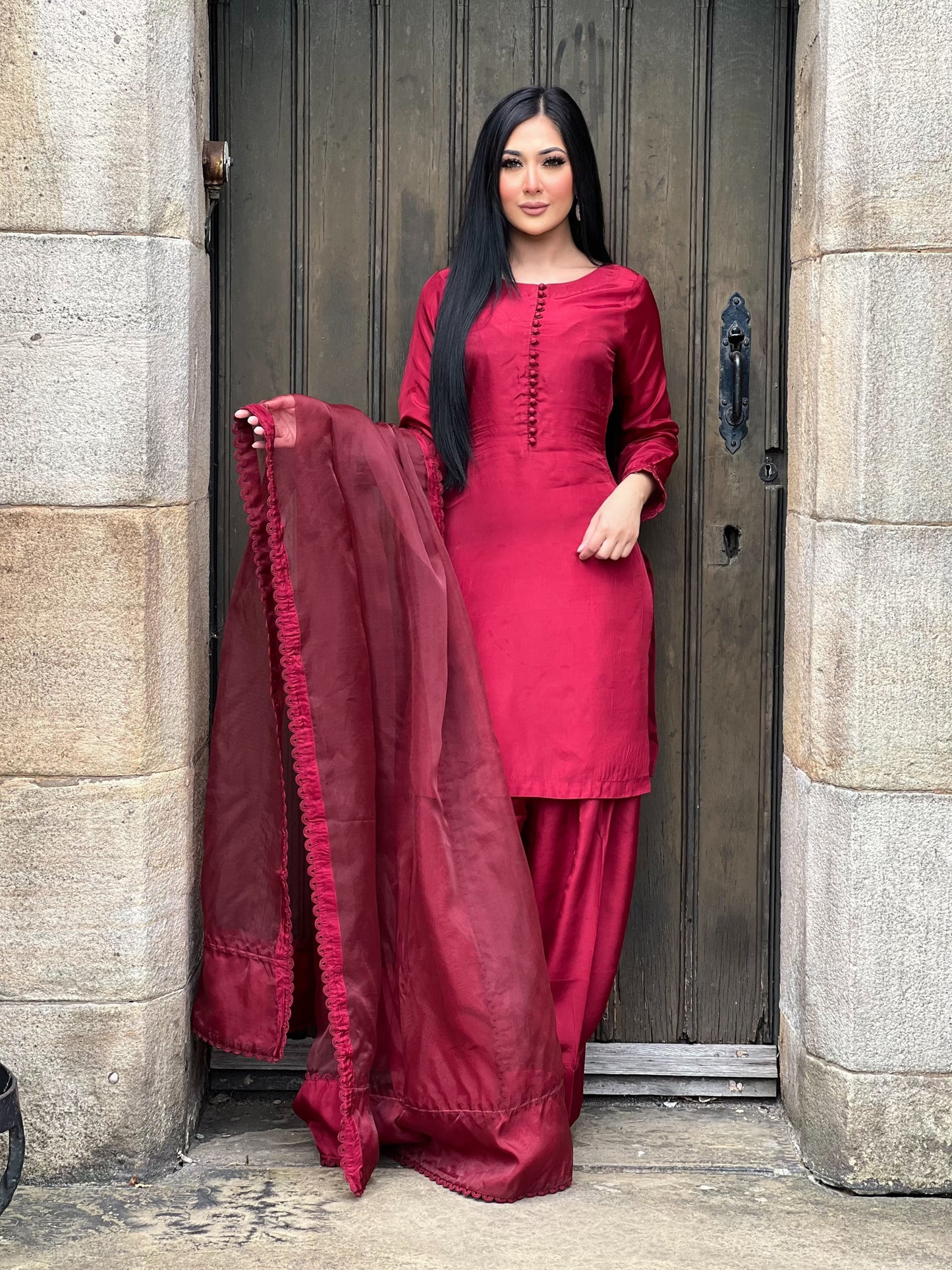 MAROON 3PC FARSHI - PRE ORDER 3 WEEKS DELIVERY