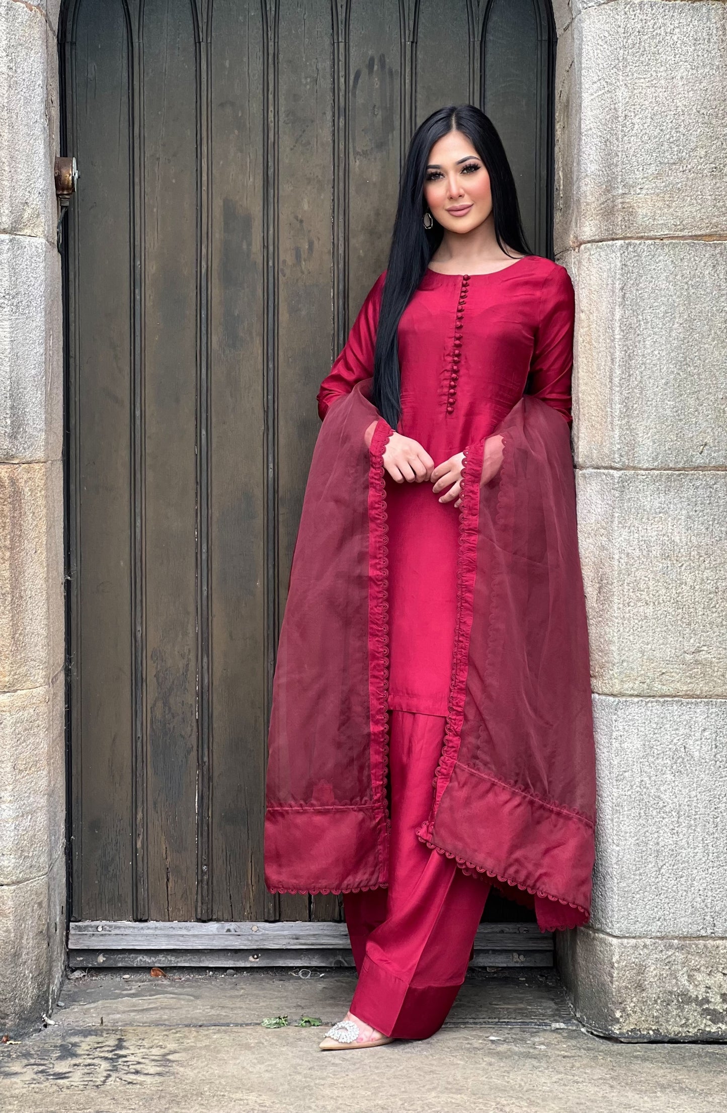 MAROON 3PC FARSHI - PRE ORDER 3 WEEKS DELIVERY