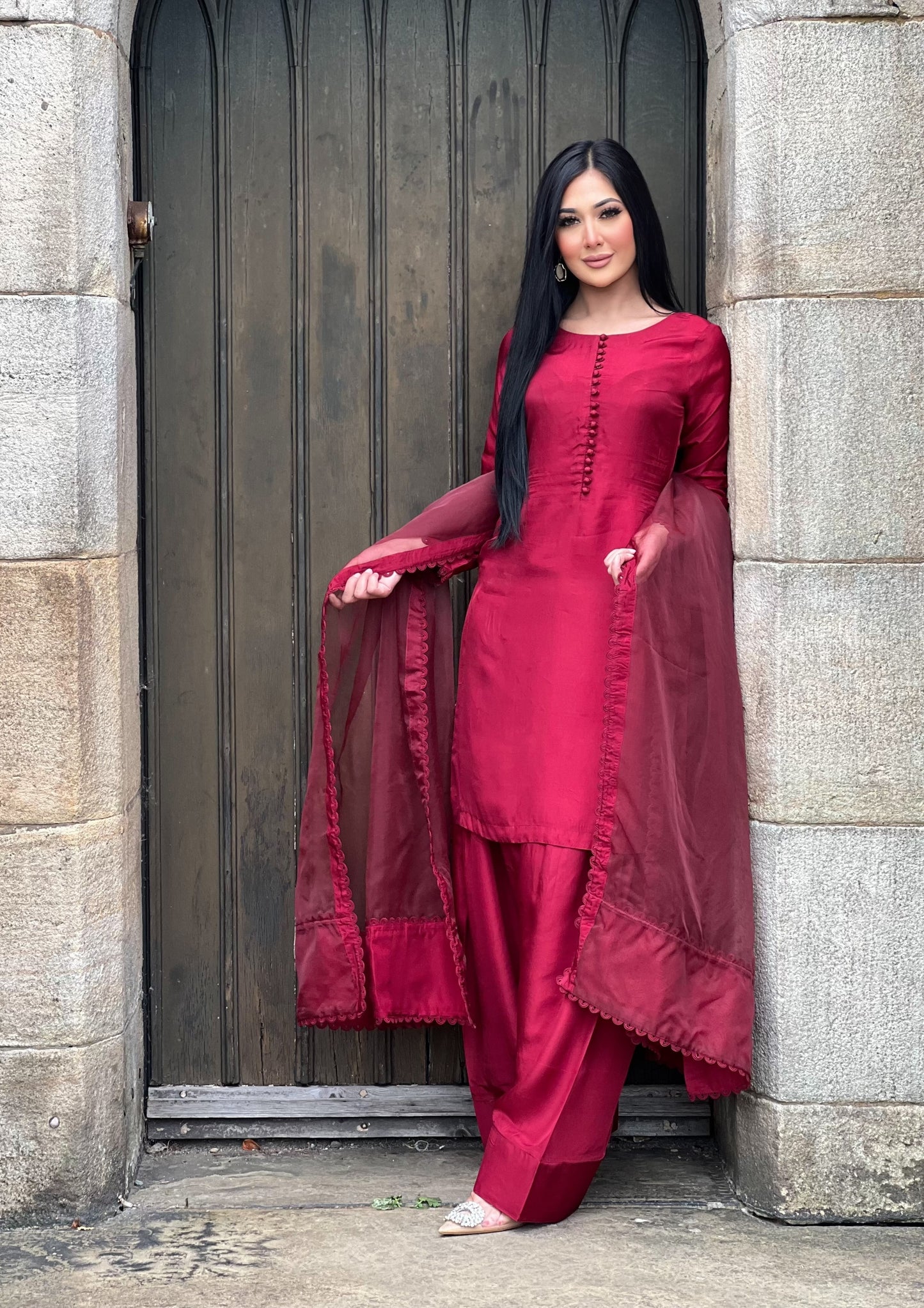 MAROON 3PC FARSHI - PRE ORDER 3 WEEKS DELIVERY