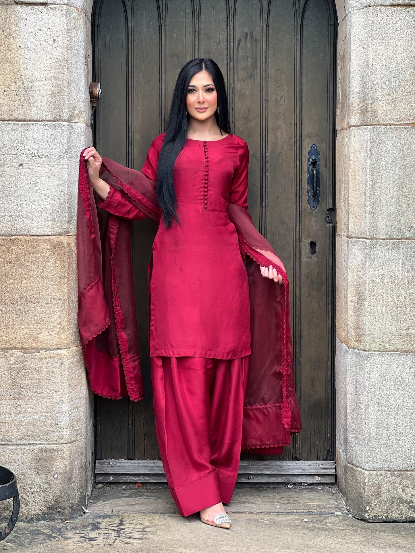 MAROON 3PC FARSHI - PRE ORDER 3 WEEKS DELIVERY