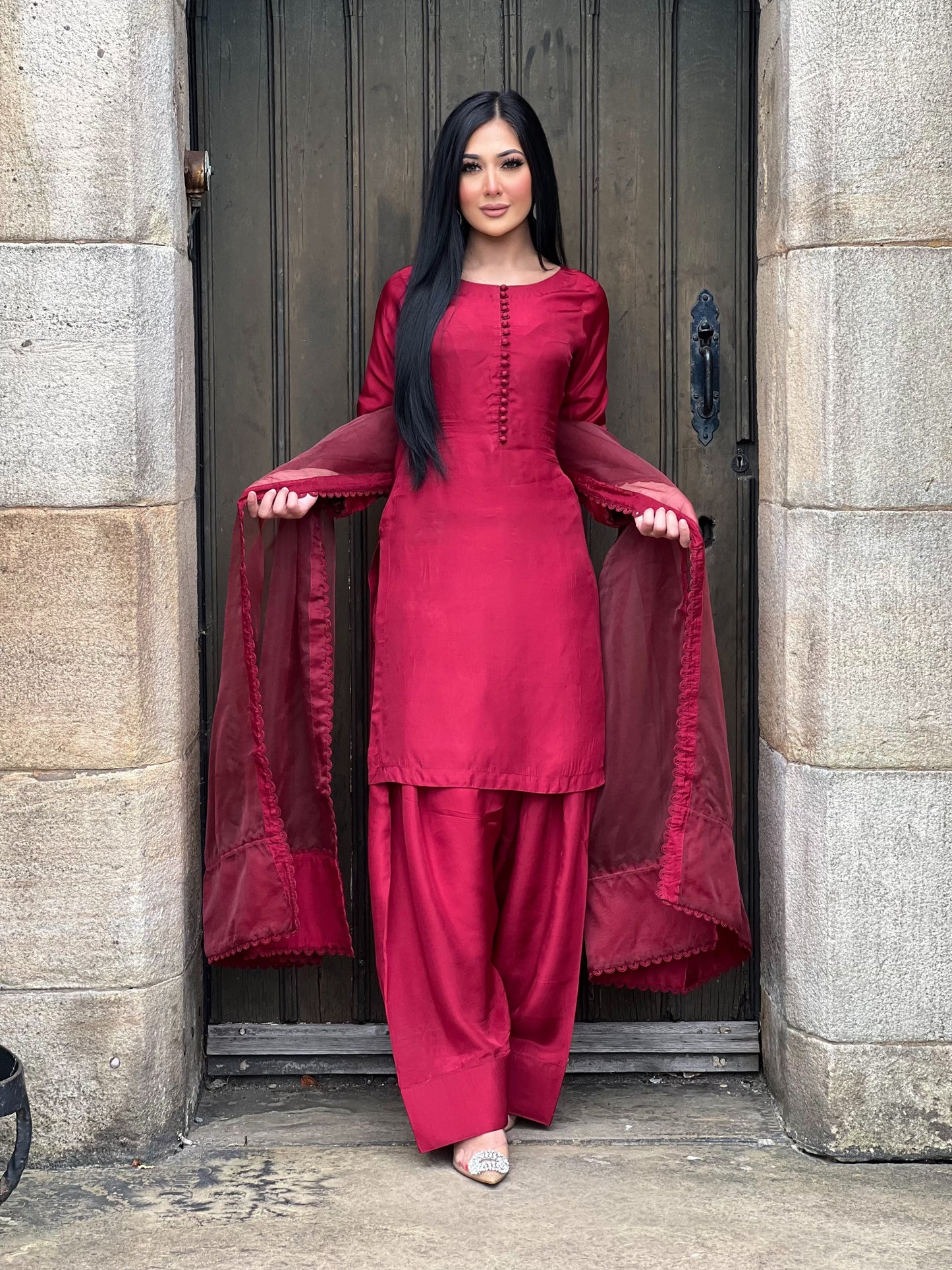 MAROON 3PC FARSHI - PRE ORDER 3 WEEKS DELIVERY