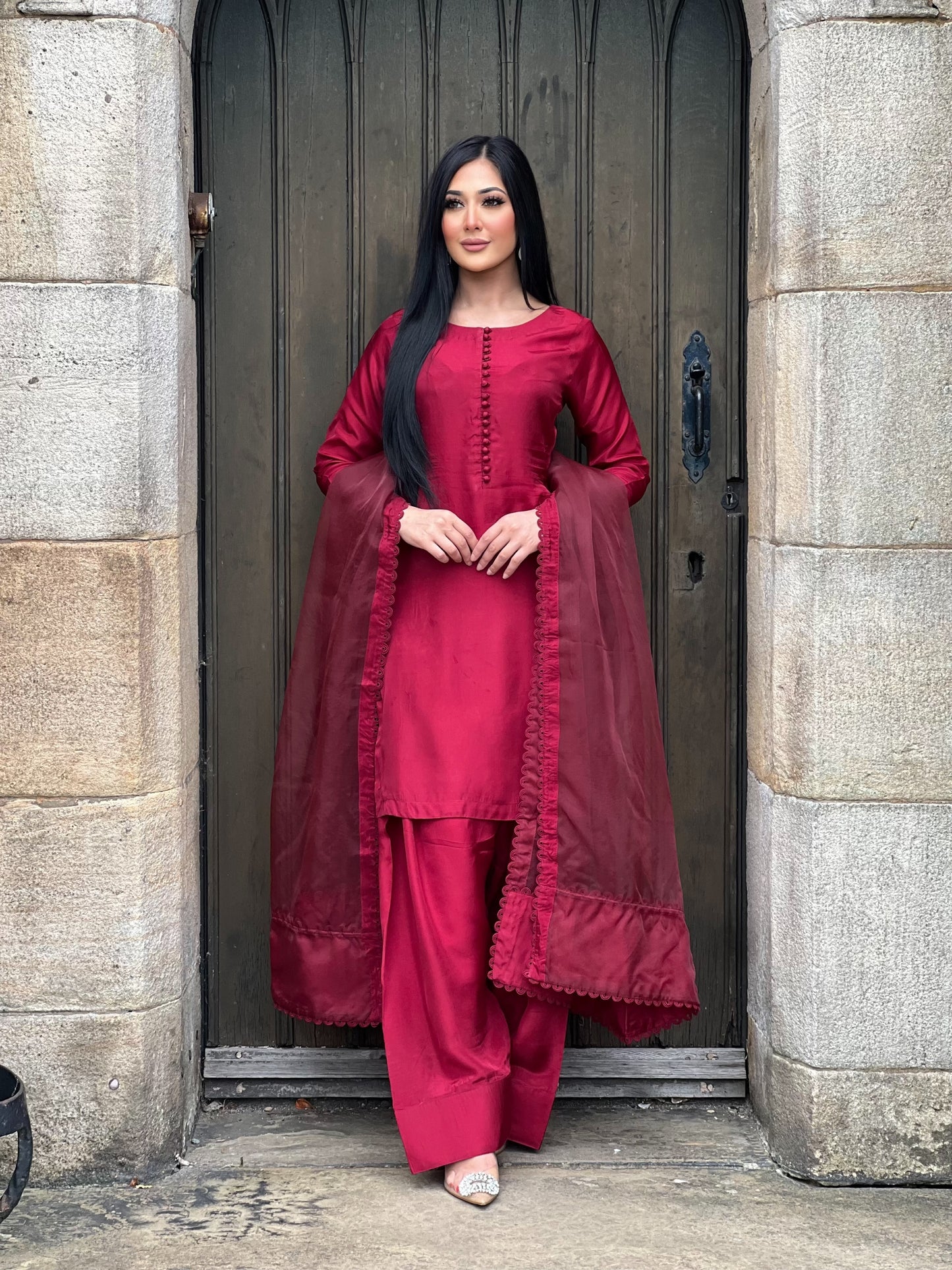 MAROON 3PC FARSHI - PRE ORDER 3 WEEKS DELIVERY