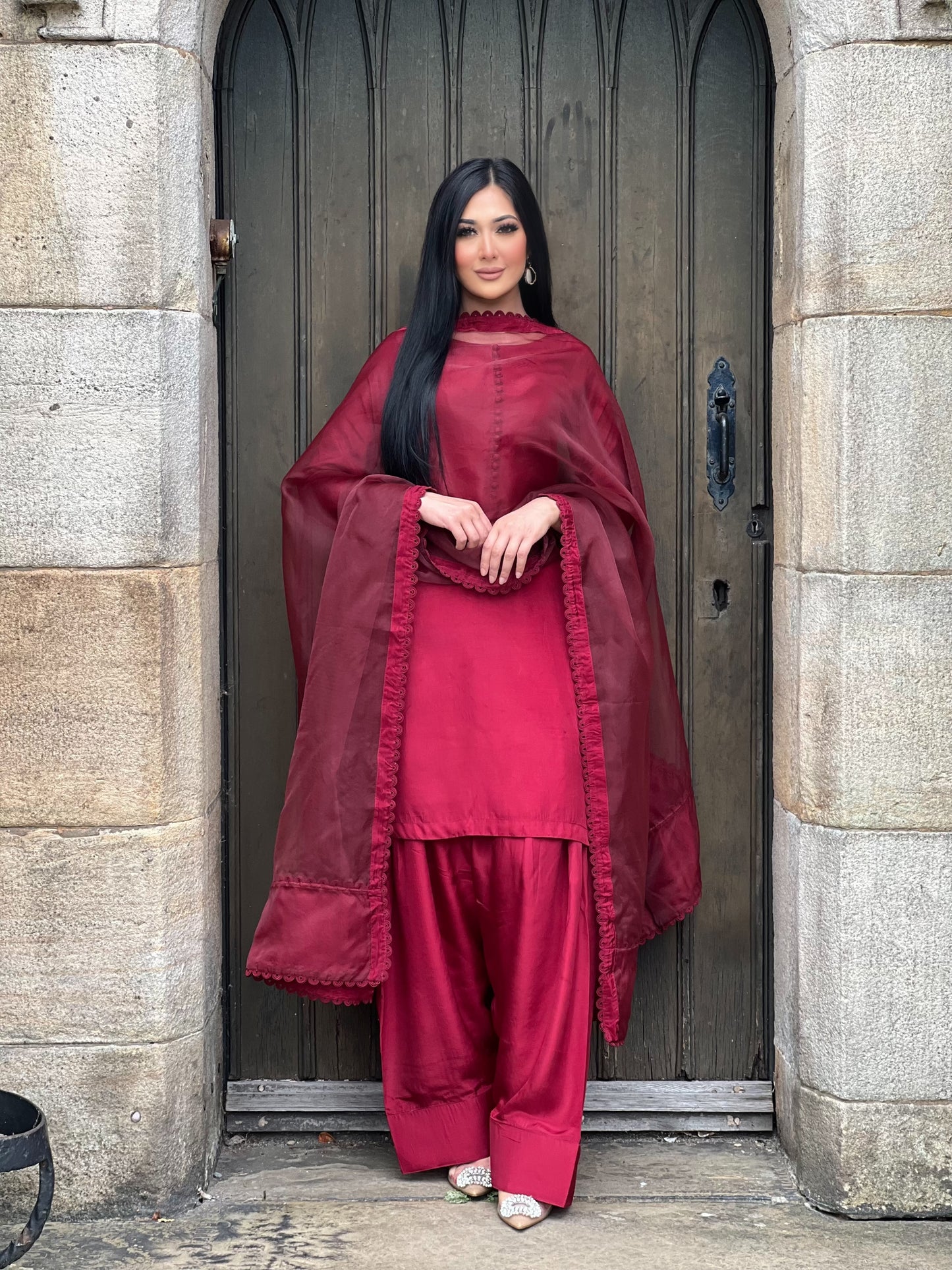 MAROON 3PC FARSHI - PRE ORDER 3 WEEKS DELIVERY