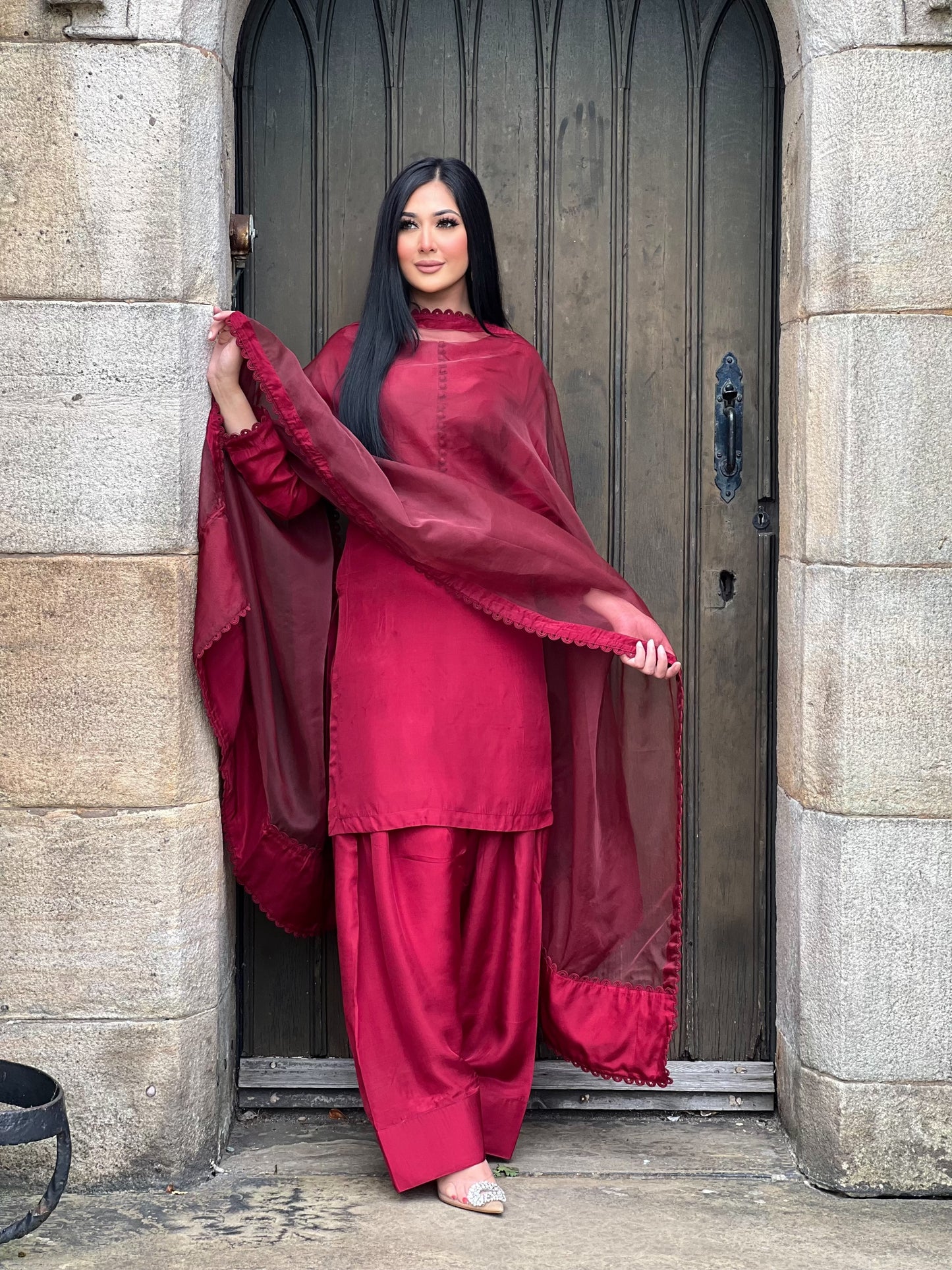 MAROON 3PC FARSHI - PRE ORDER 3 WEEKS DELIVERY