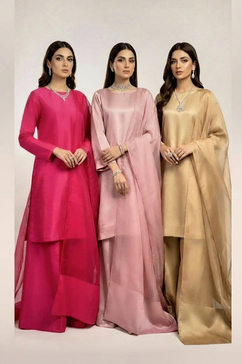 PINK 3PC SILK- 3 WEEKS DELIVERY