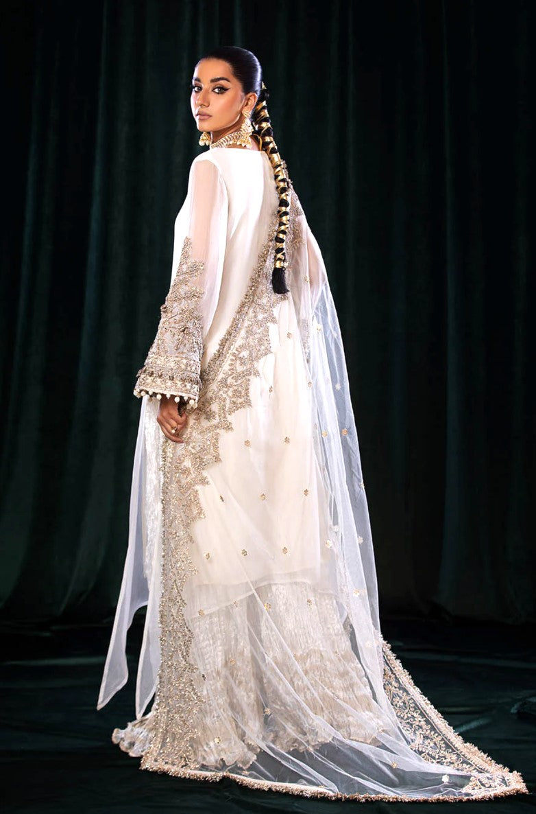 WHITE/GOLD 3PC SHARARA-3/4 WEEKS DELIVERY