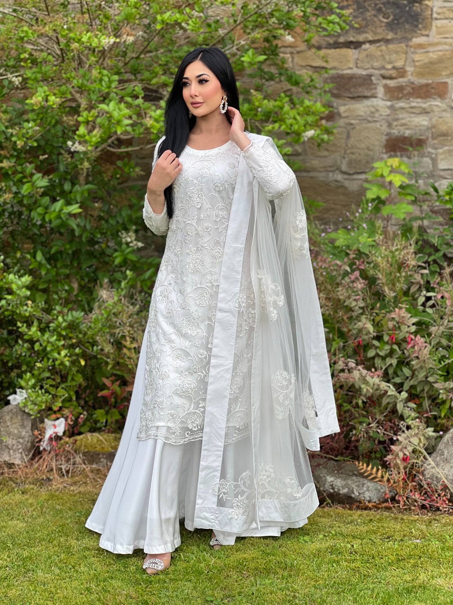 WHITE 3PC SHARARA - PRE ORDER 6WKS DELIVERY