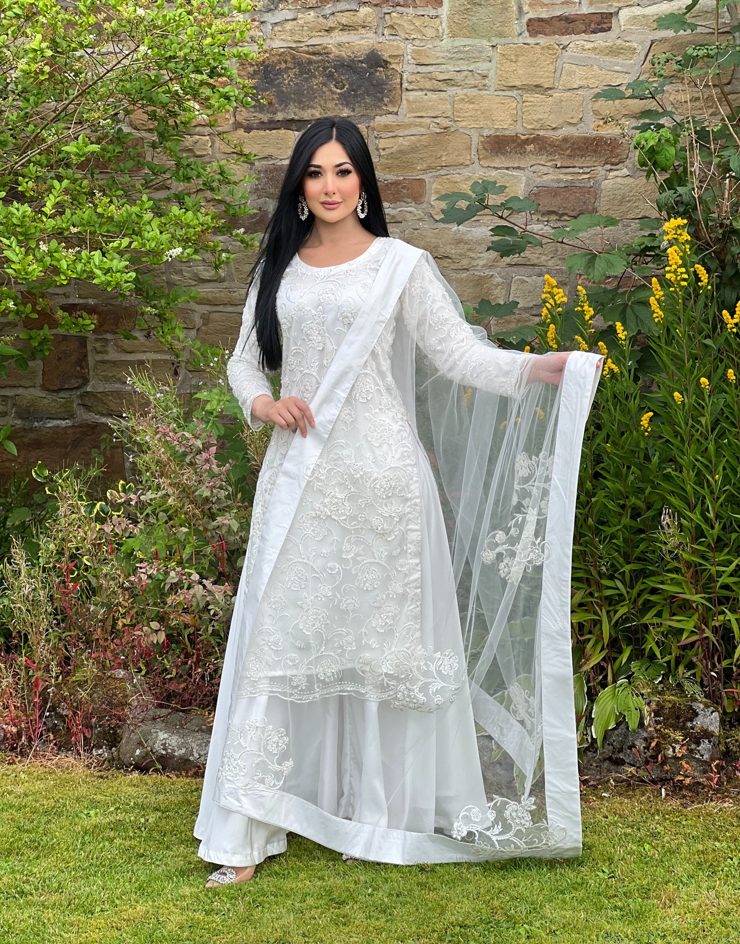 WHITE 3PC SHARARA - PRE ORDER 6WKS DELIVERY